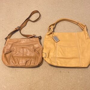 2 Tignanello leather handbags. Used but in great condition